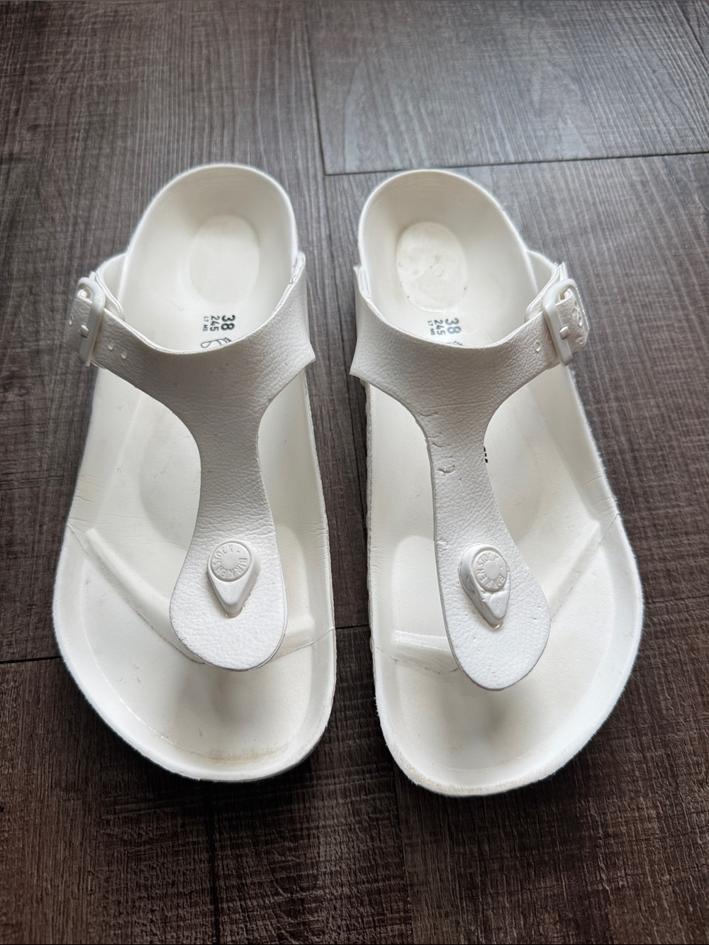 Birkenstock White Gizeh EVA Thong Sandals